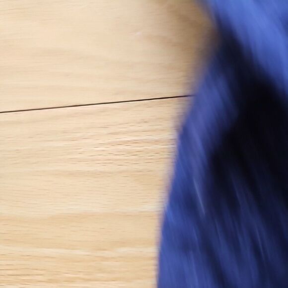 Frye & Co Scarf Deep Blue Cable Knit Faux Fur Pom Whimsy Preppy School - Picture 7 of 8